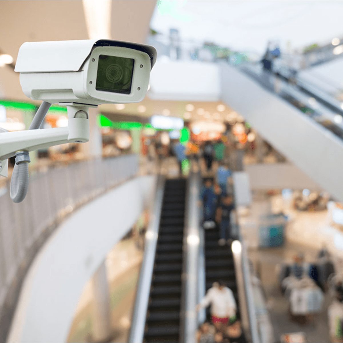 High-resolution commercial bullet camera mounted on a building exterior